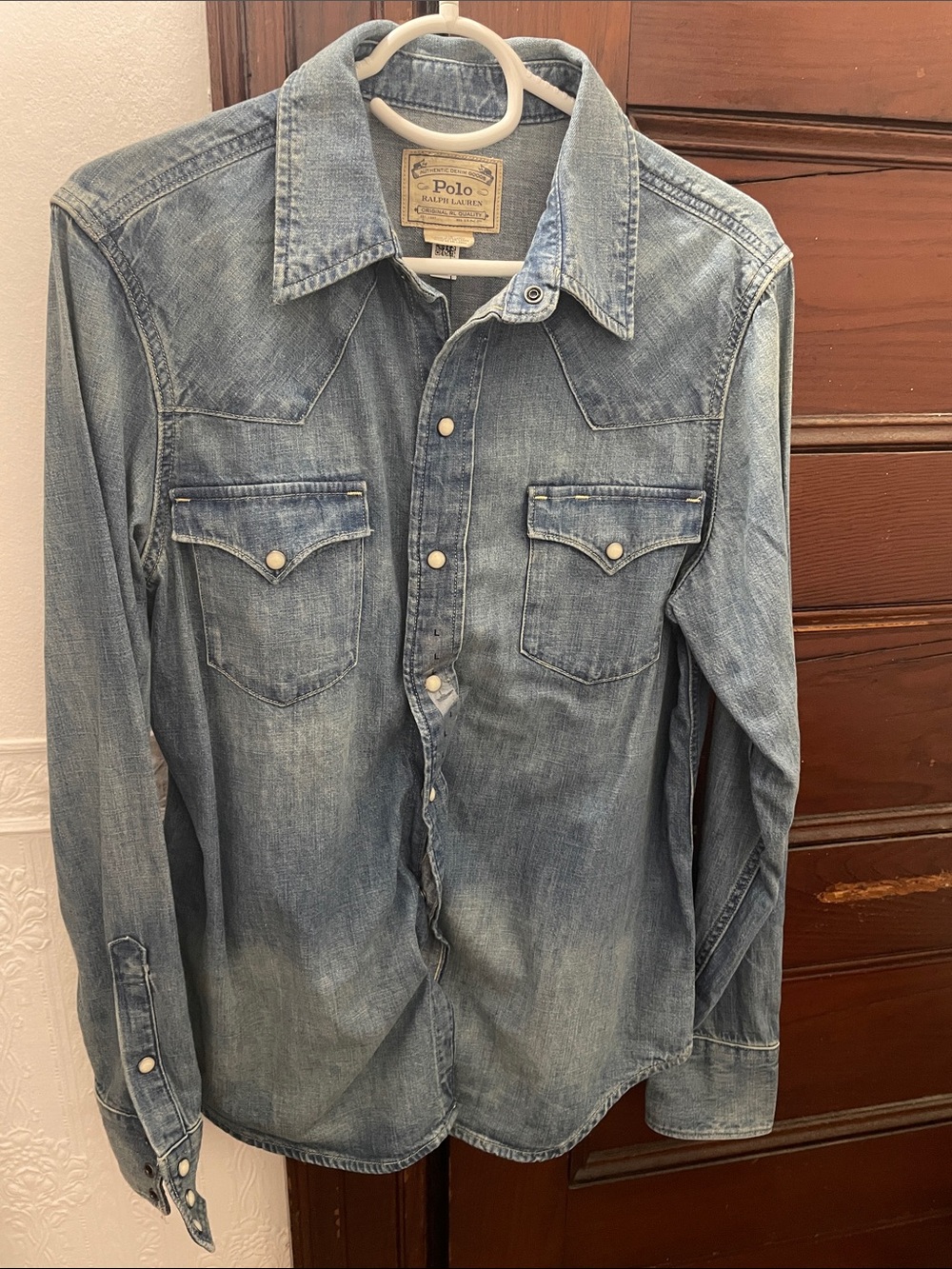 Polo by Ralph Lauren Light Blue Denim Western Shirt Jacket